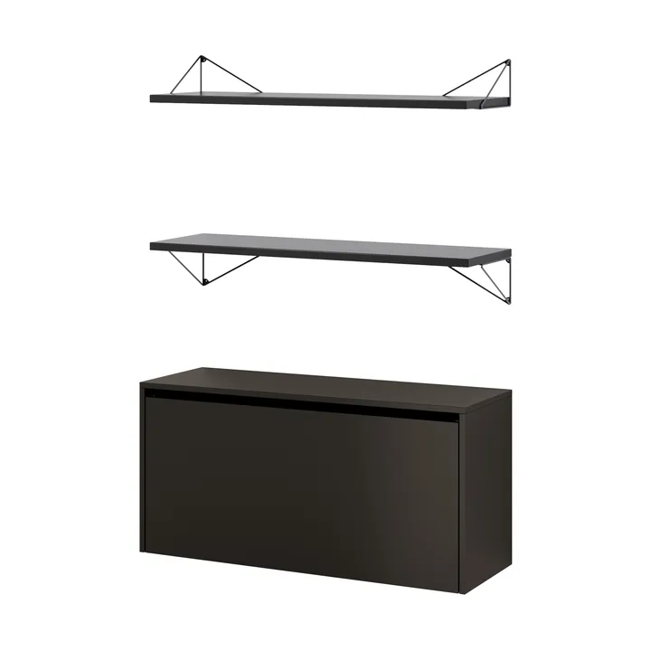 Sistema di scaffalature Pythagoras Bundle F nero-nero - Maze