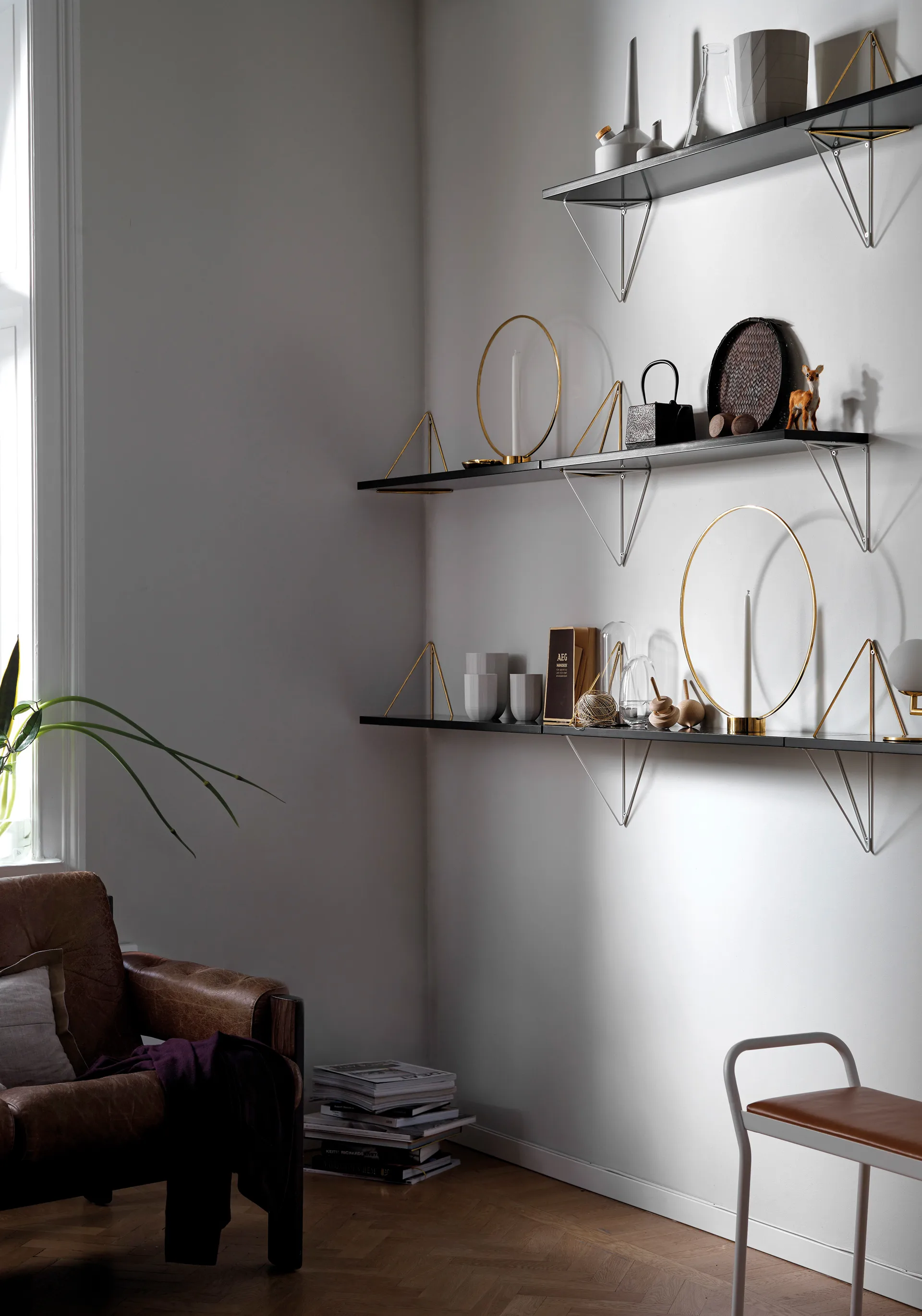 Strutture brackets Pythagoras confezione da 2, bianco Maze