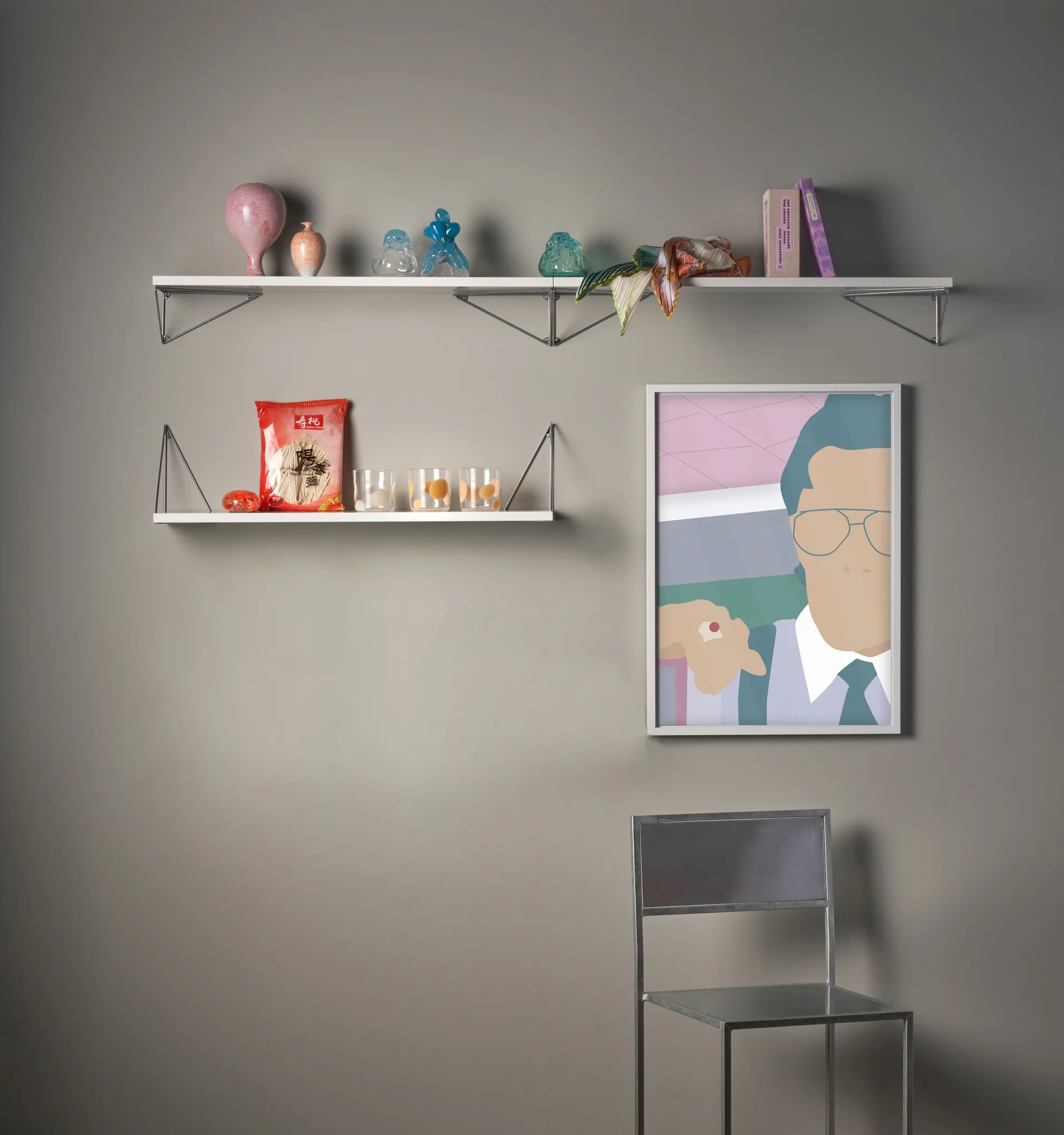 Strutture brackets Pythagoras confezione da 2, cromo Maze