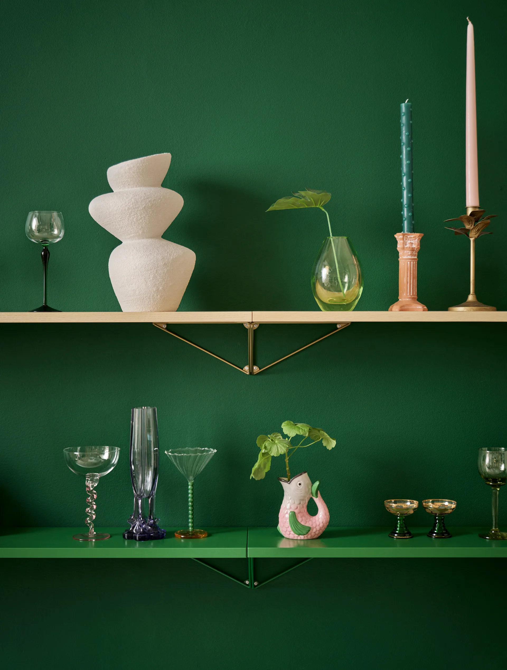 Strutture brackets Pythagoras confezione da 2, Fern green Maze