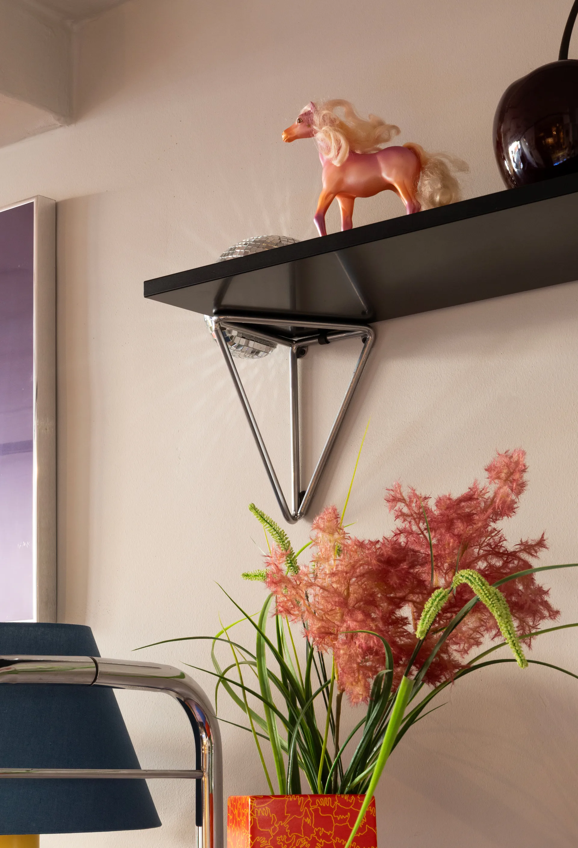 Supporti Pythagoras XL 2 pezzi, Chrome Maze