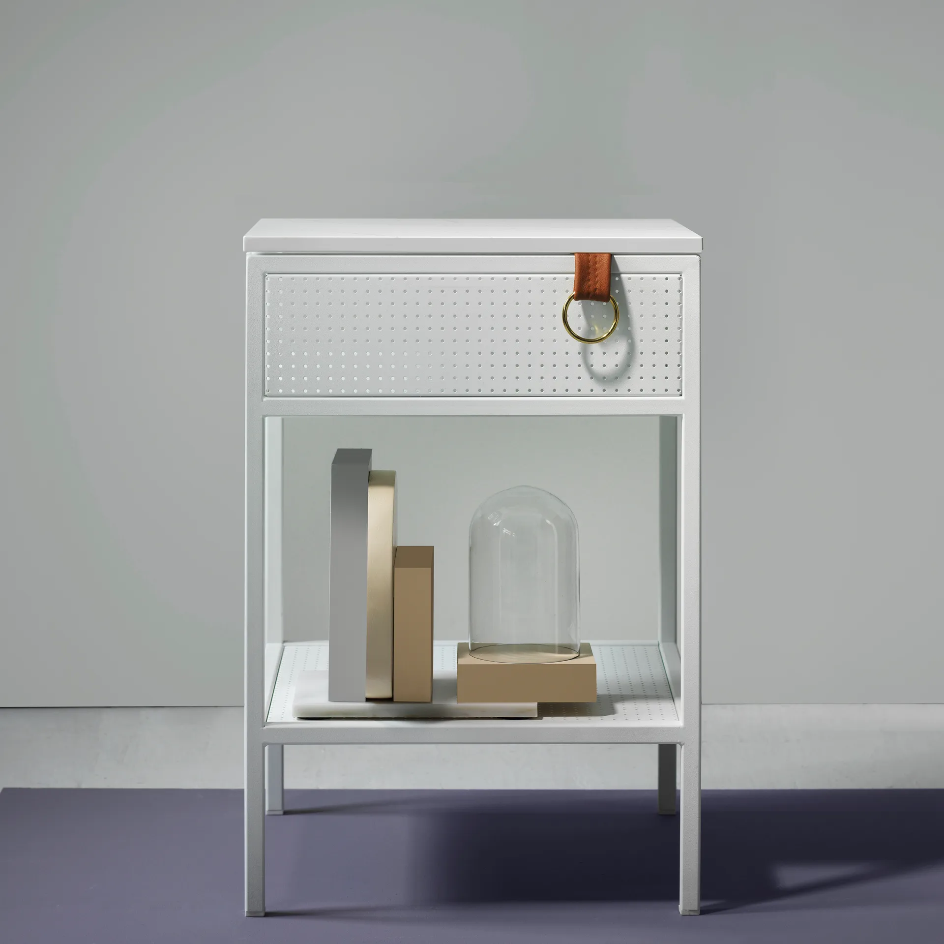 Tavolino Tracy, lato destro, bianco Maze