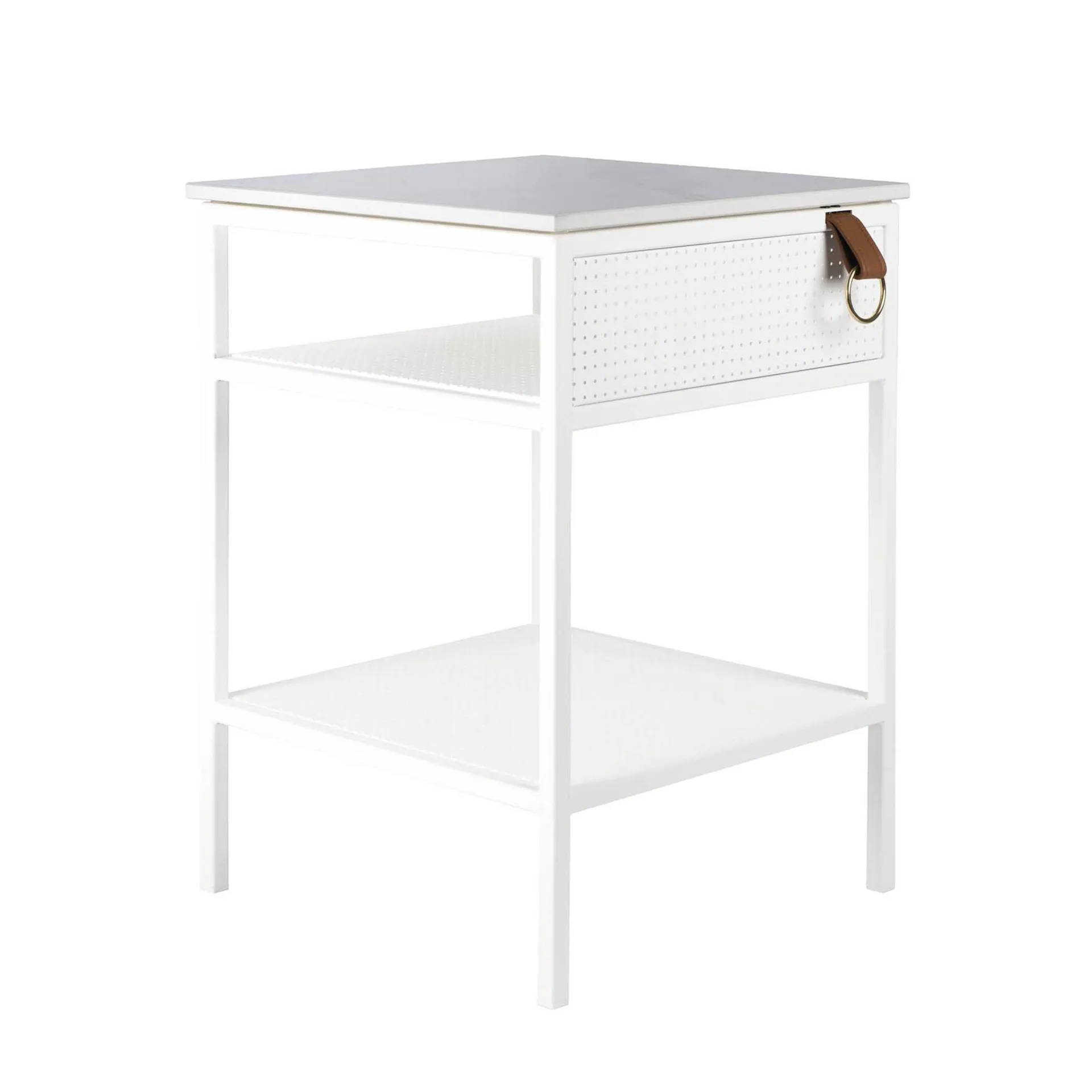 Tavolino Tracy, lato destro, bianco Maze