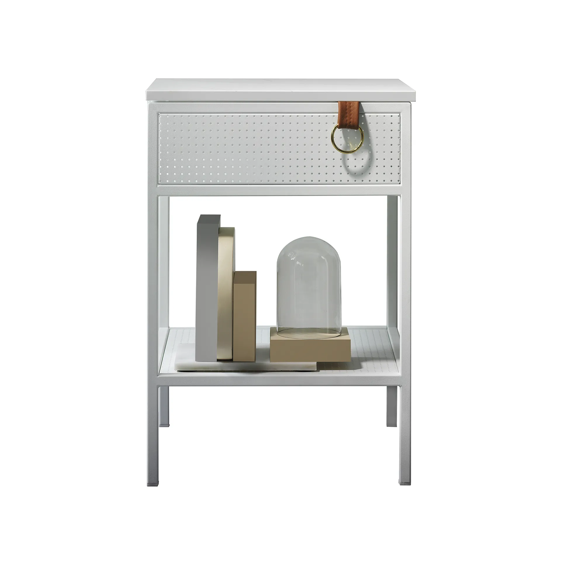 Tavolino Tracy, lato destro, bianco Maze