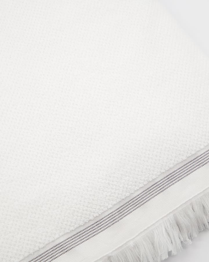 Asciugamano Meraki bianco con striature grigie, 100x180 cm Meraki