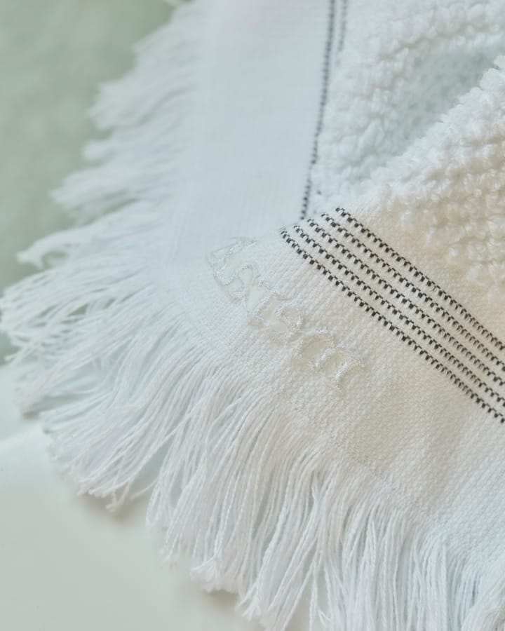 Asciugamano Meraki bianco con striature grigie - 100x180 cm - Meraki