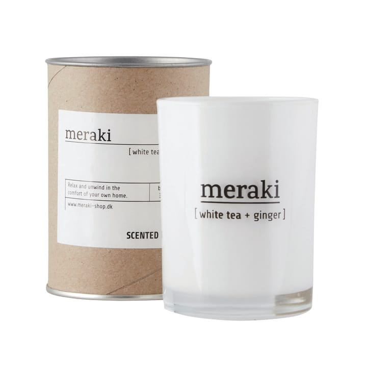 Candela profumata Meraki 12 ore - White tea-ginger - Meraki