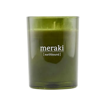 Candela profumata vetro verde Meraki 35 ore  - earthbound - Meraki