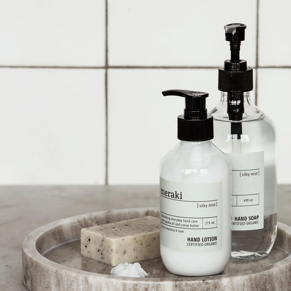 Sapone mani Meraki 490 ml, Silky mist Meraki