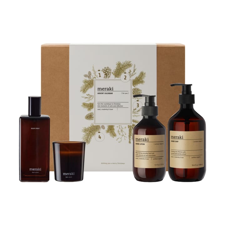 Set regalo Meraki calendario dell'Avvento - Legno scuro, Alba nordica - Meraki