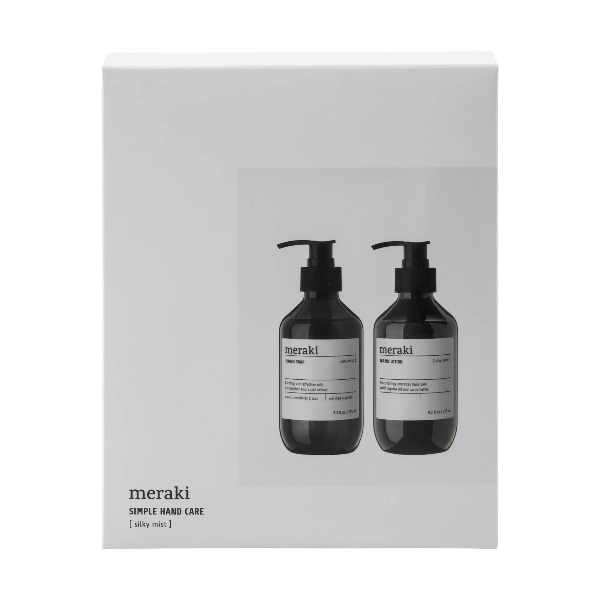 Set regalo Meraki sapone e lozione mani, Silky Mist Meraki