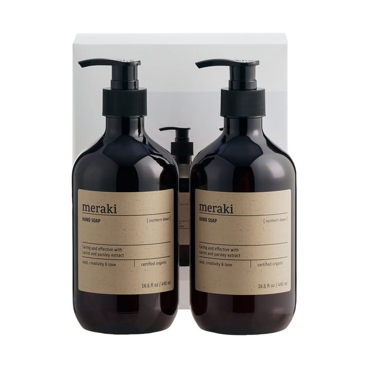 Set regalo Meraki sapone mani 490 ml, confezione da 2, Northern dawn Meraki