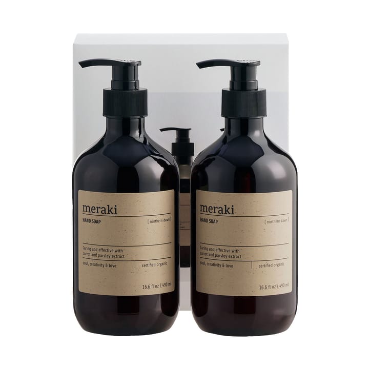 Set regalo Meraki sapone mani 490 ml, confezione da 2, Northern dawn Meraki
