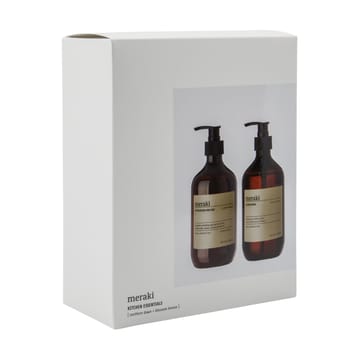 Set regalo Meraki sapone per mani e detersivo per piatti - Esfoliante Northern star, Blossom breeze - Meraki