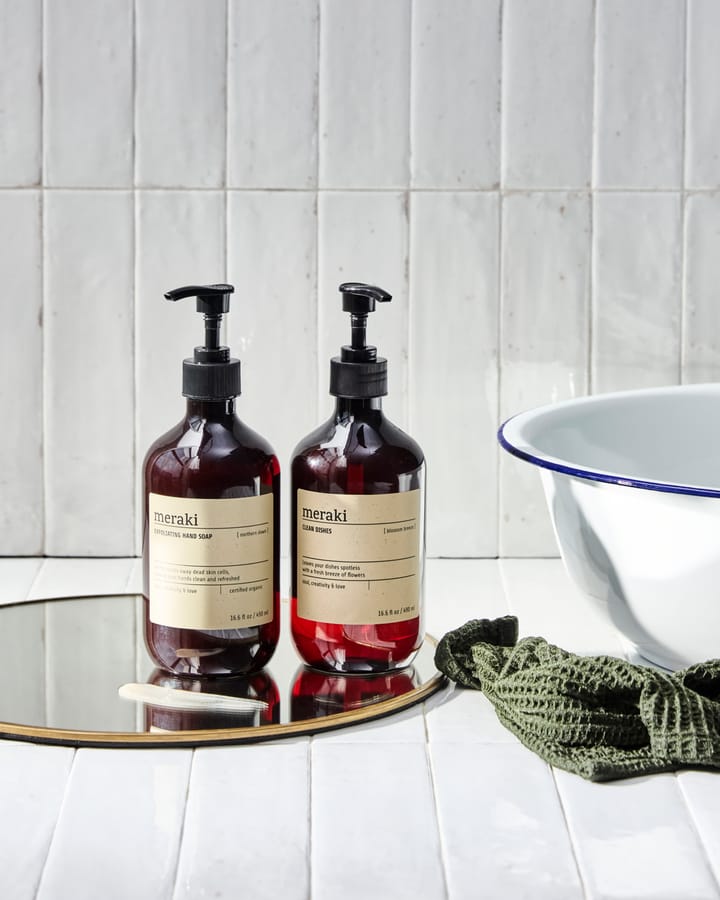 Set regalo Meraki sapone per mani e detersivo per piatti, Esfoliante Northern star, Blossom breeze Meraki