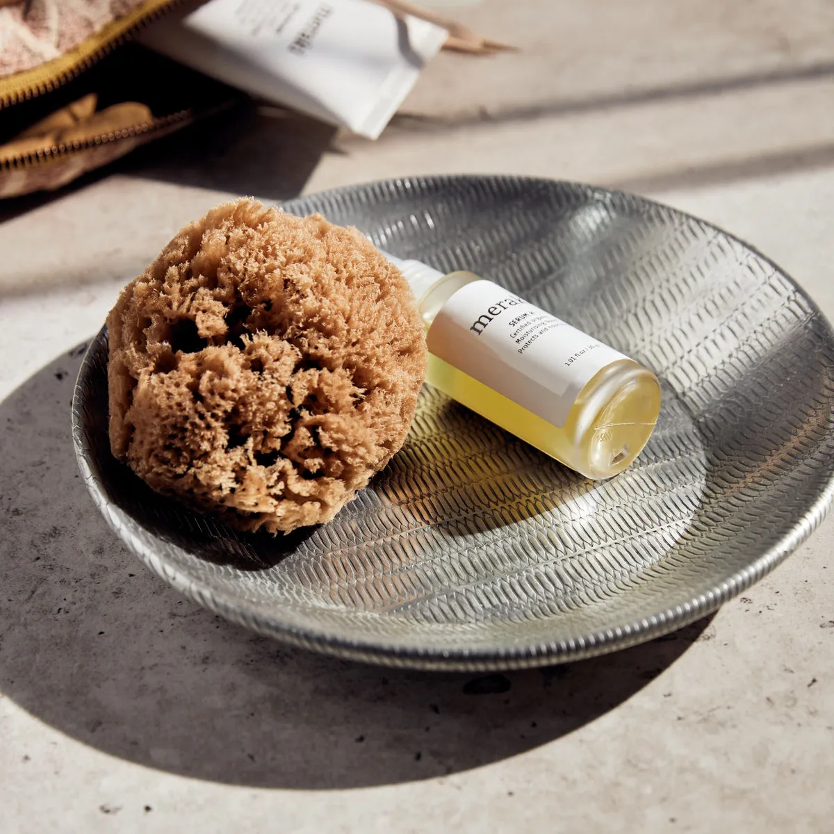 Vassoio Malva Ø 20 cm, Antique silver Meraki