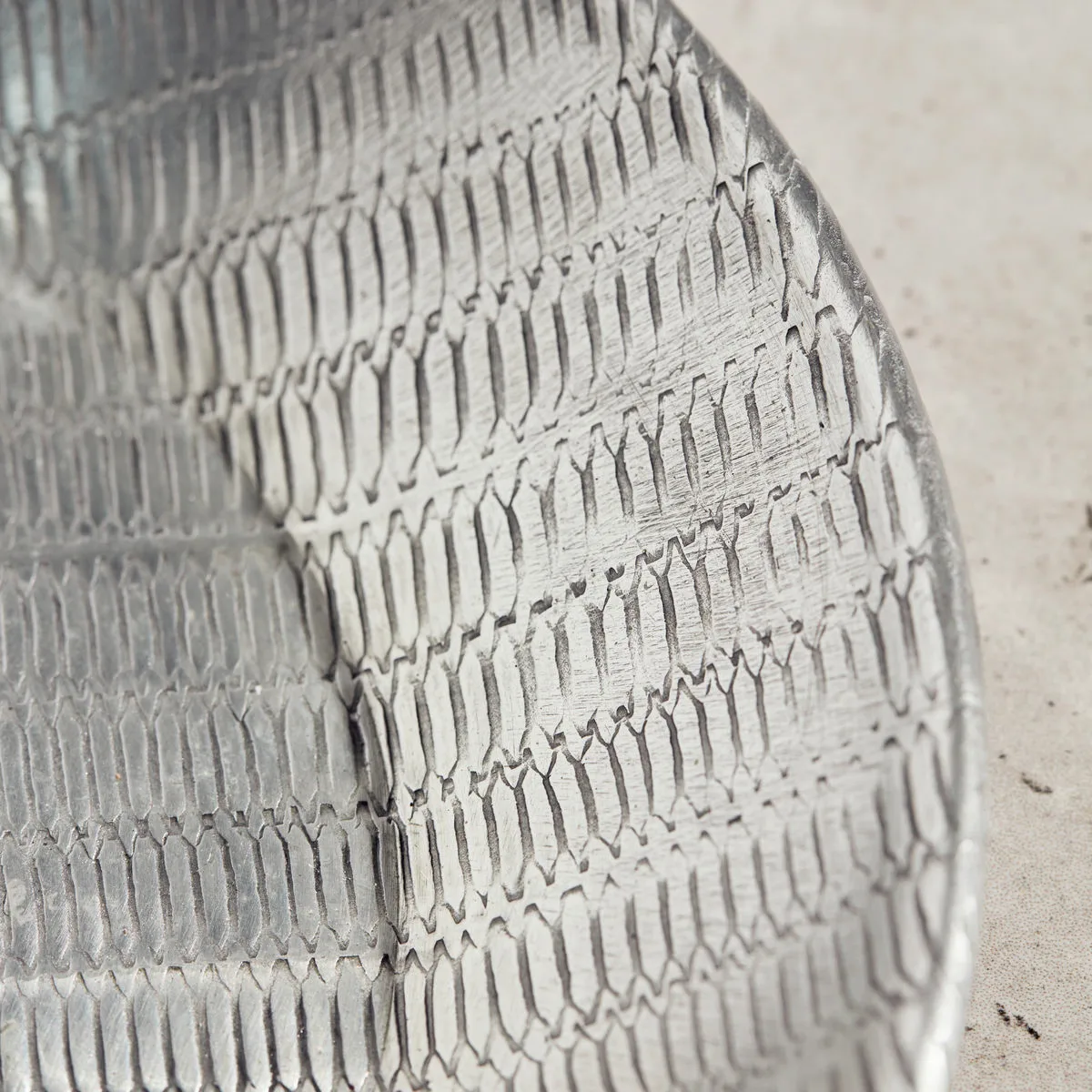 Vassoio Malva Ø 20 cm, Antique silver Meraki