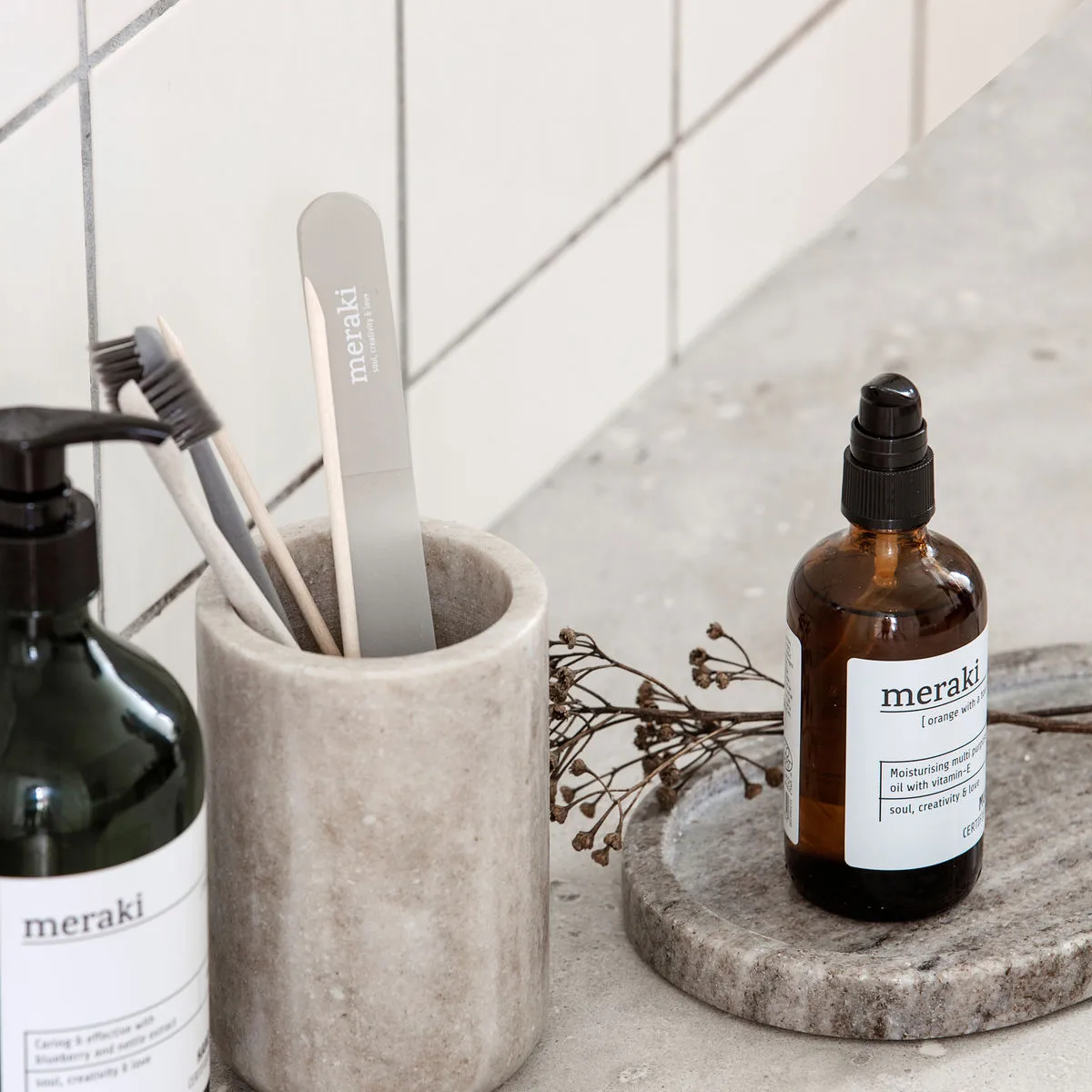 Vassoio ovale Meraki beige, 12,5x19,5 cm Meraki