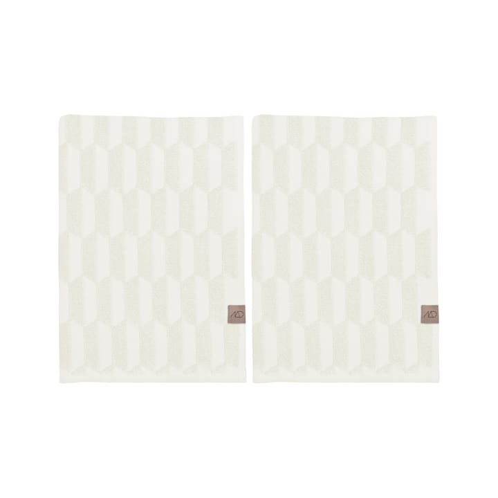 Asciugamani per ospiti Geo confezione da 2 - Bianco sporco - Mette Ditmer