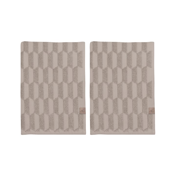 Asciugamani per ospiti Geo confezione da 2 - Sand - Mette Ditmer