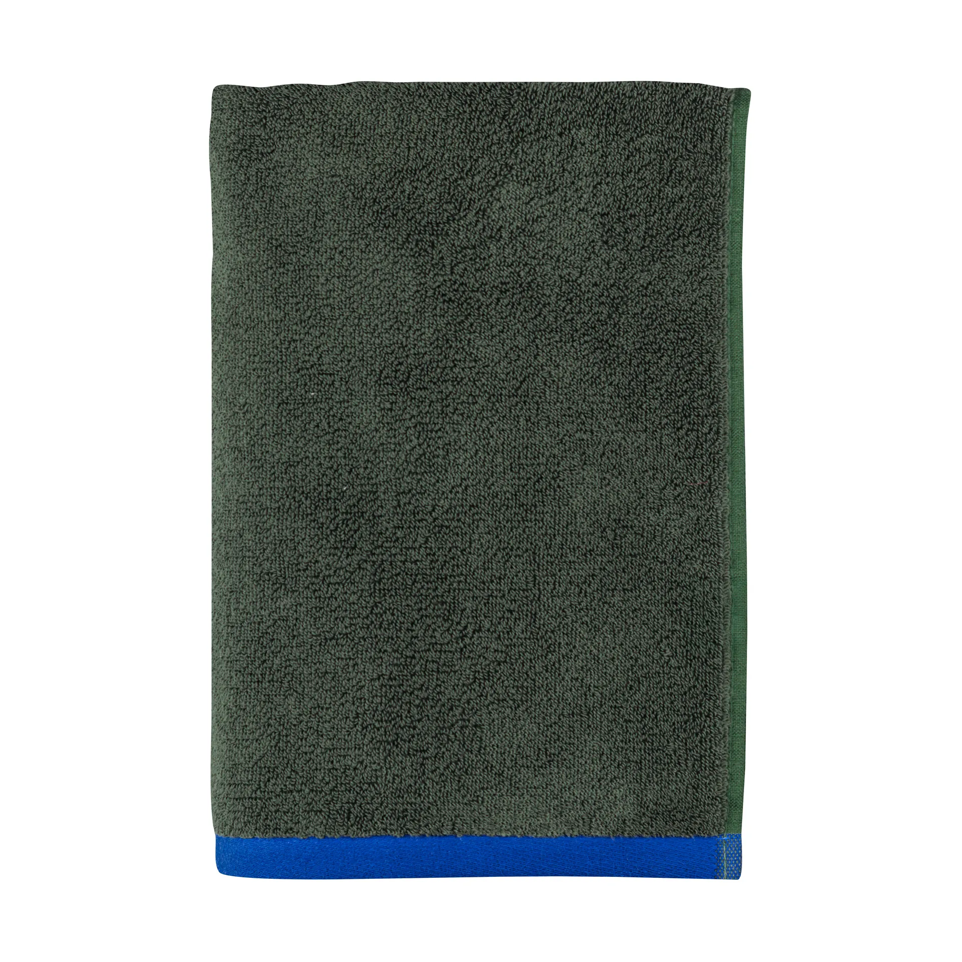 Asciugamano bagno Soft 70x133 cm, Verde oliva scuro-light blue Mette Ditmer