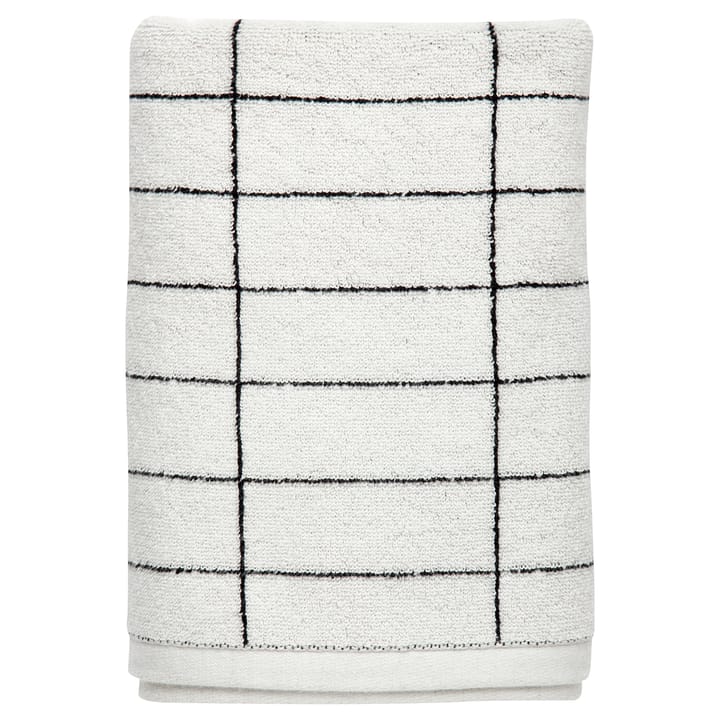 Asciugamano da bagno Tile Stone 50x100 cm - nero-bianco sporco - Mette Ditmer