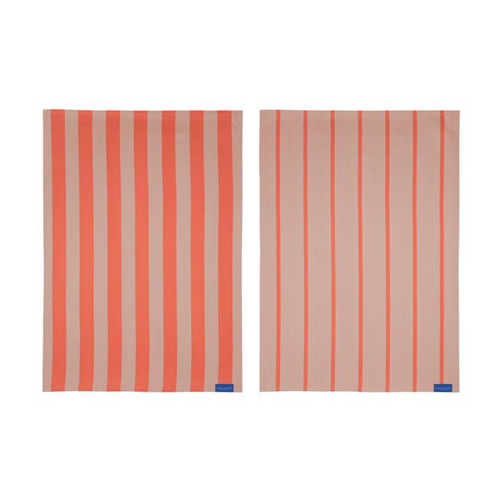 Asciugamano da cucina Stripes 50x70 cm confezione da 2 - Latte - Mette Ditmer