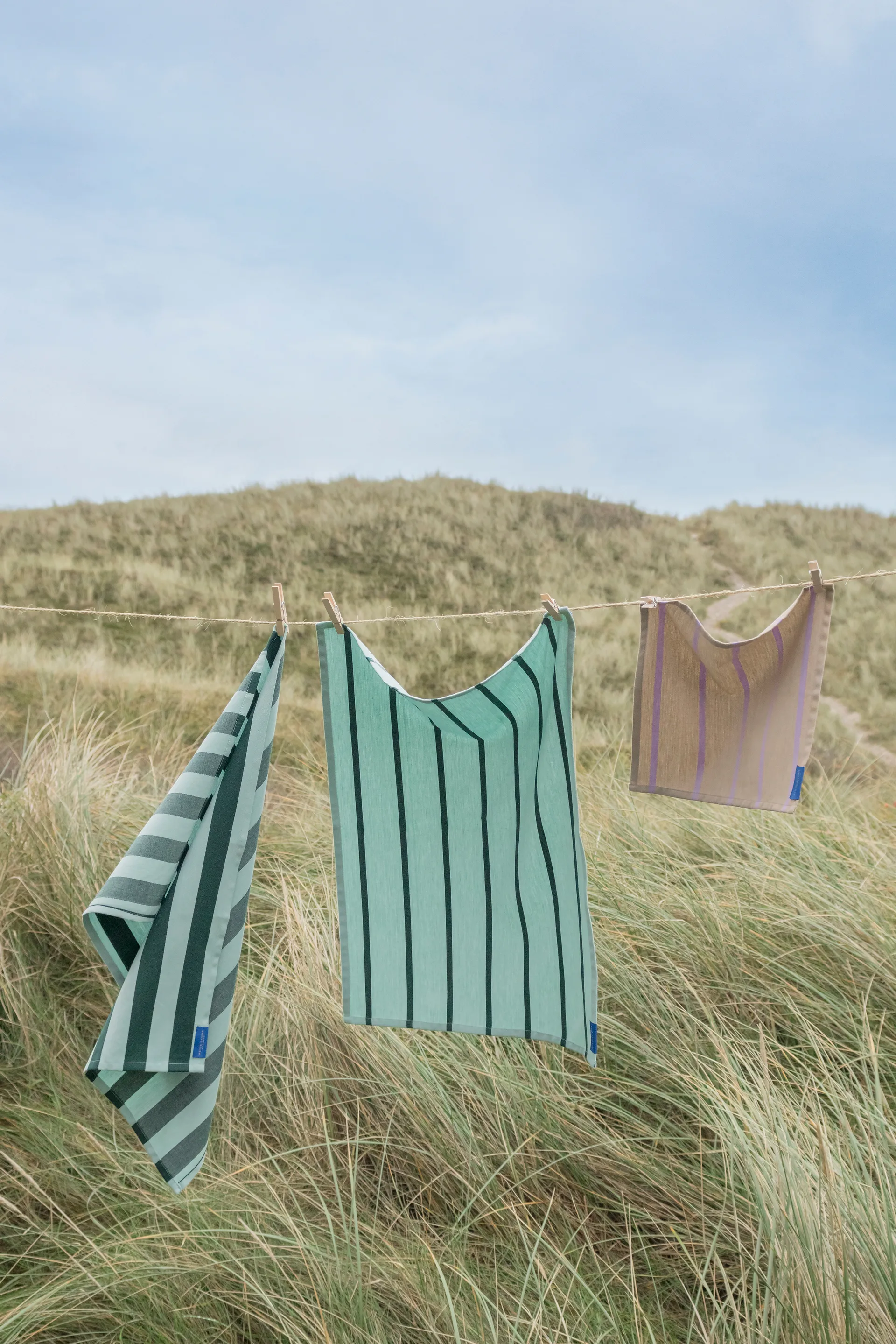 Asciugamano da cucina Stripes 50x70 cm confezione da 2, Menta Mette Ditmer