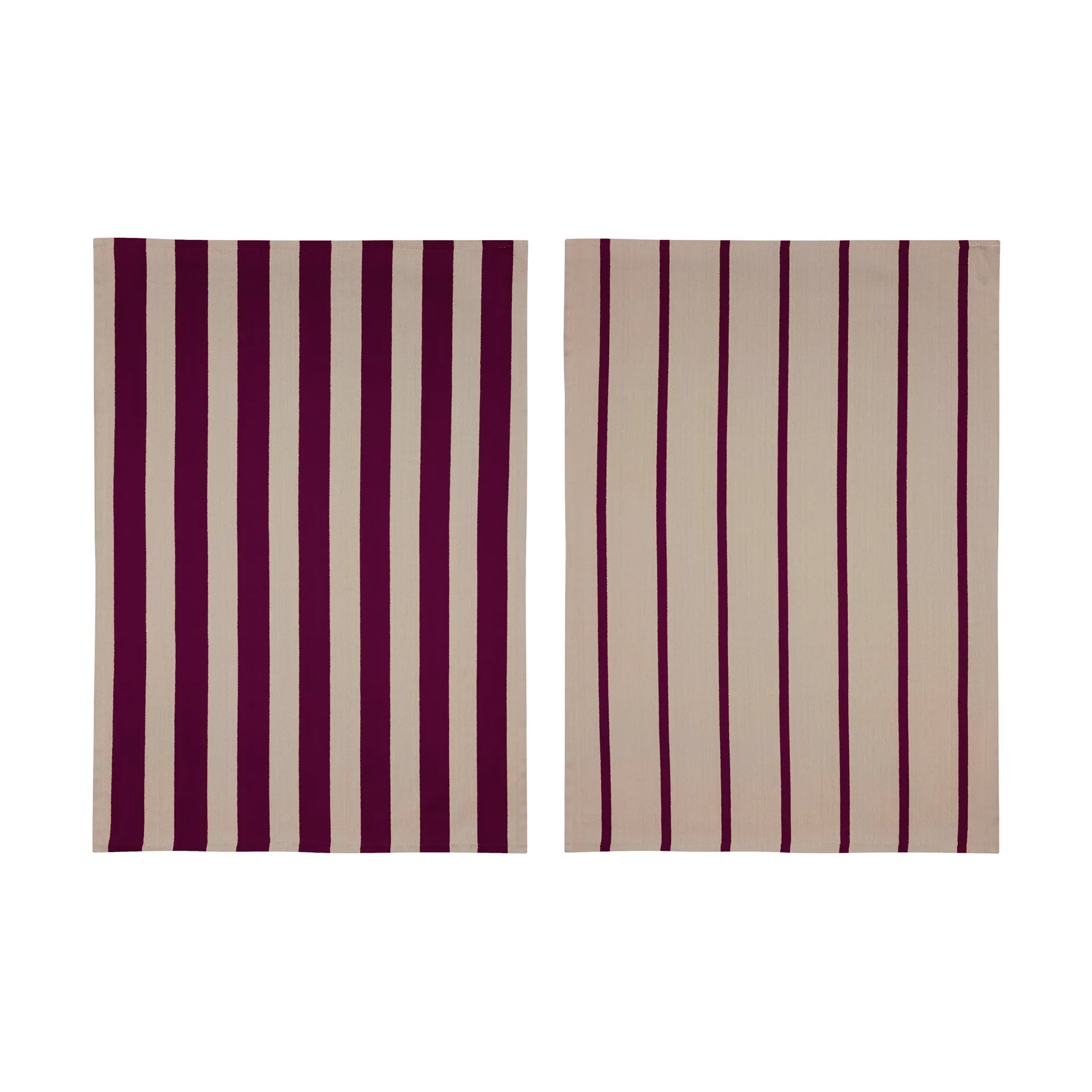 Asciugamano da cucina Stripes 50x70 cm confezione da 2, Red-Beige (rosso-beige), 50x70 cm Mette Ditmer