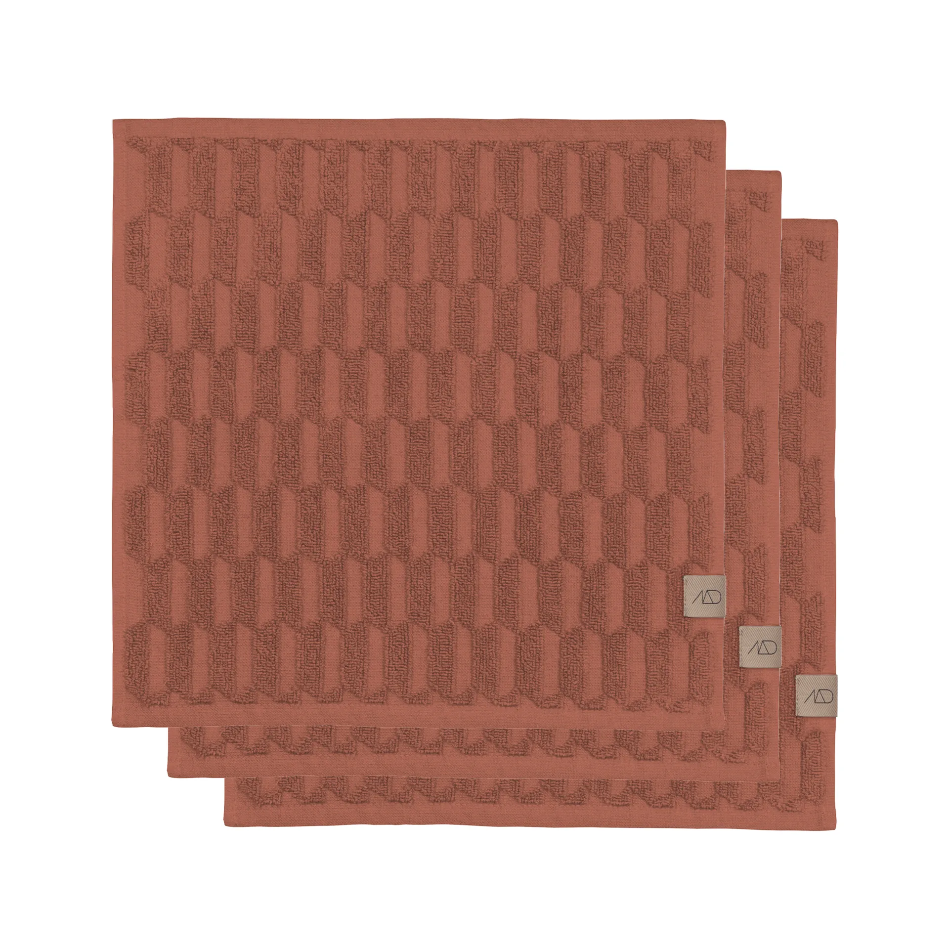Asciugamano Geo 30x30 cm confezione da 3, Blush Mette Ditmer