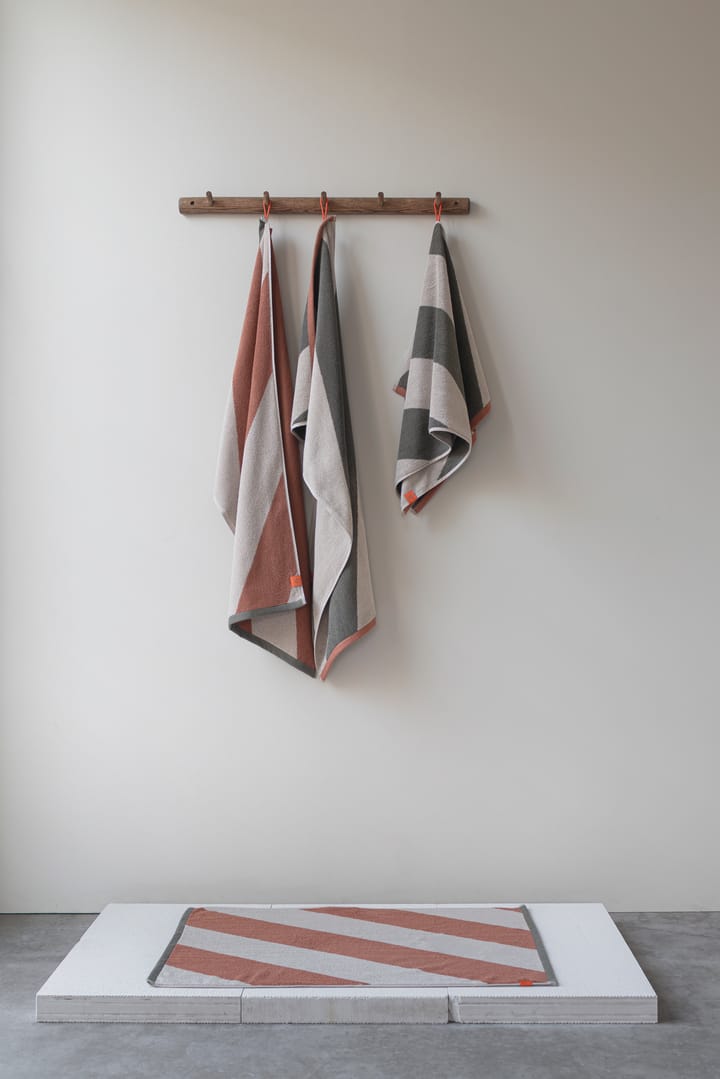 Asciugamano ospite Diagonal 40x55 cm confezione da 2., Dark olive Mette Ditmer