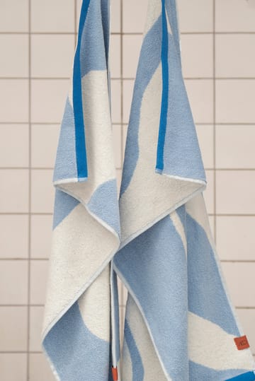 Asciugamano ospiti Nova Arte 40x55 cm, confezione da 2 - Azzurro, bianco sporco - Mette Ditmer