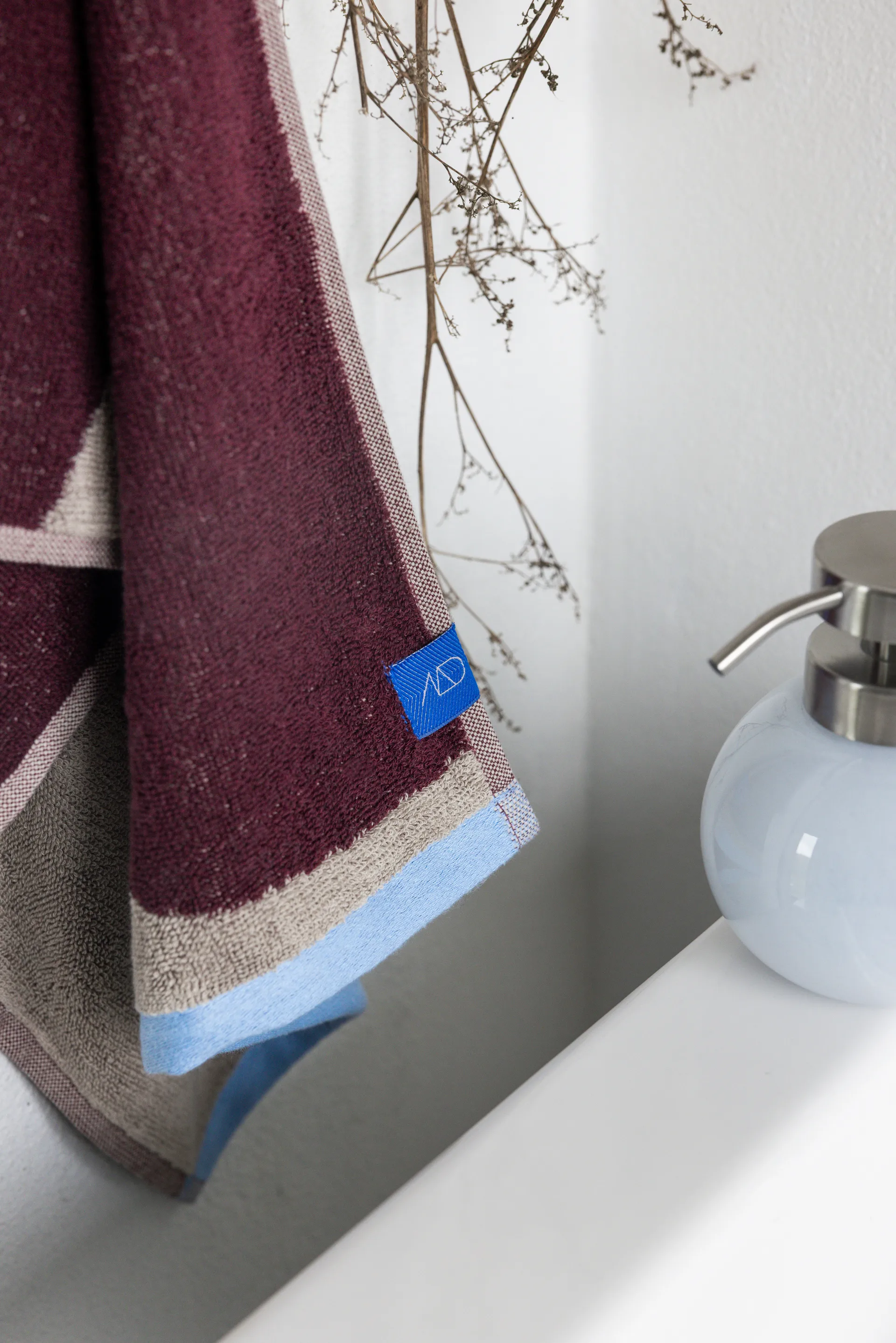Asciugamano ospiti Nova Arte 40x55 cm, confezione da 2, Wine-sand Mette Ditmer