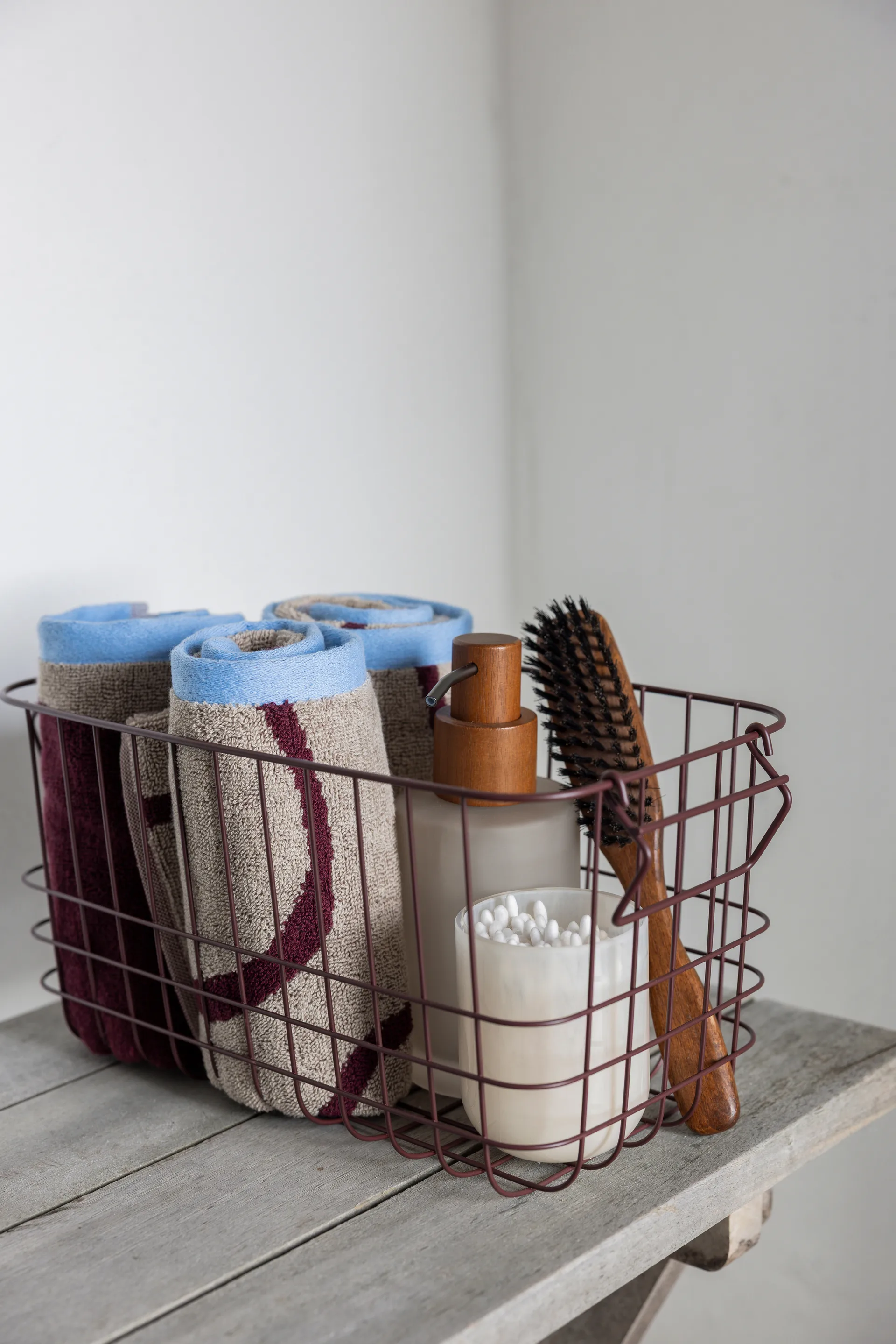 Asciugamano ospiti Nova Arte 40x55 cm, confezione da 2, Wine-sand Mette Ditmer