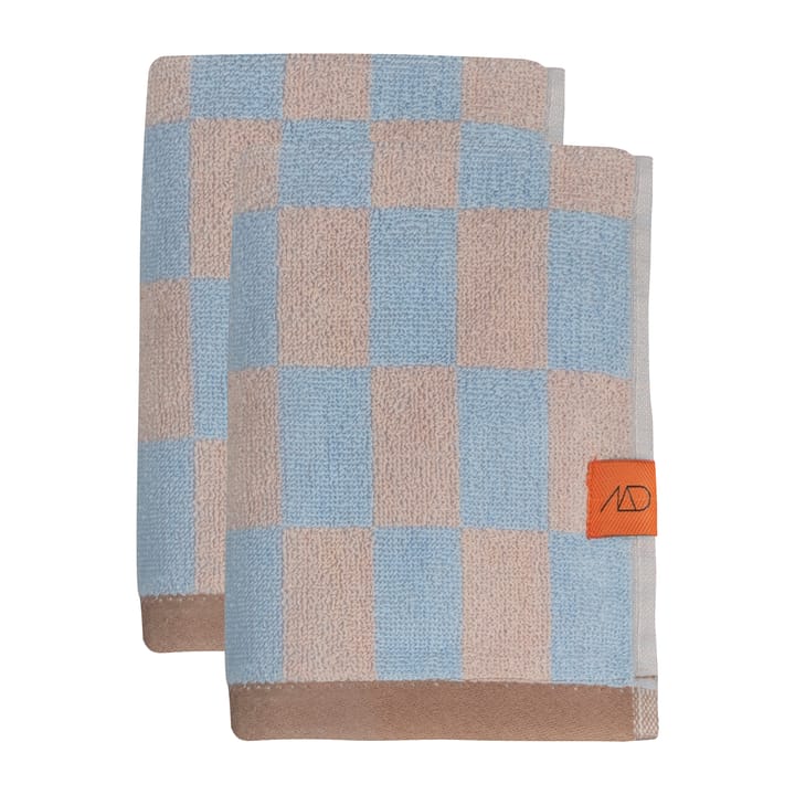 Asciugamano per gli ospiti Retro 40x55 cm, confezione da 2 - Azzurro - Mette Ditmer