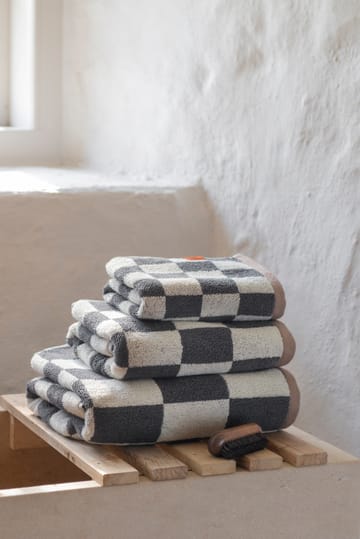 Asciugamano Retro 50x90 cm - Grigio scuro - Mette Ditmer