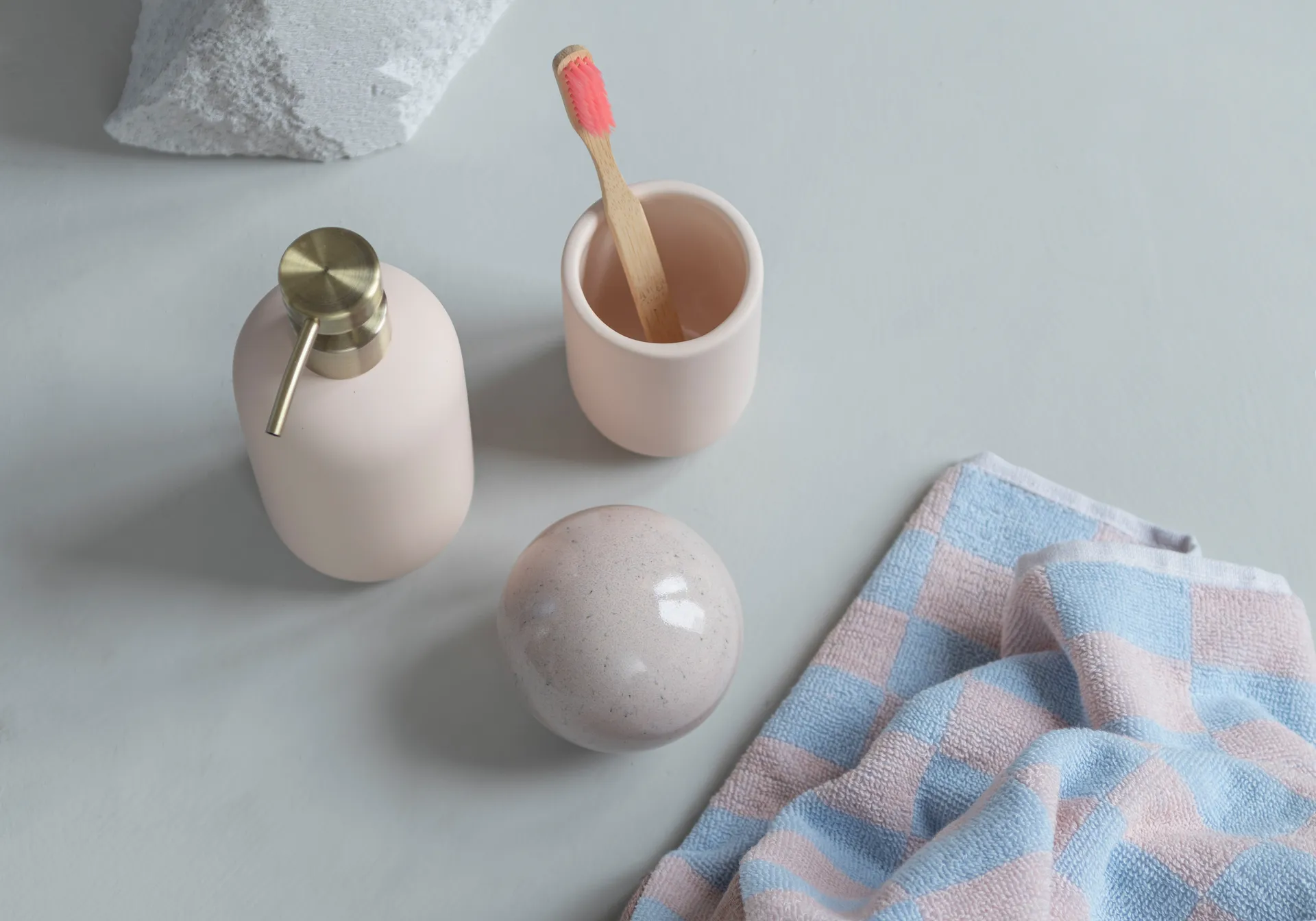 Asciugamano Retro, Light blue, 40x55 cm, confezione da 2 Mette Ditmer