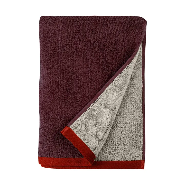 Asciugamano Soft 50x90 cm - Gray-Red (rosso grigio), 50x90 cm - Mette Ditmer