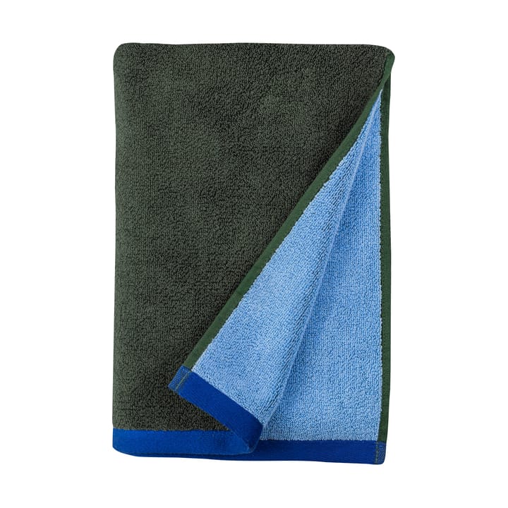 Asciugamano Soft 50x90 cm - Verde oliva scuro-light blue - Mette Ditmer
