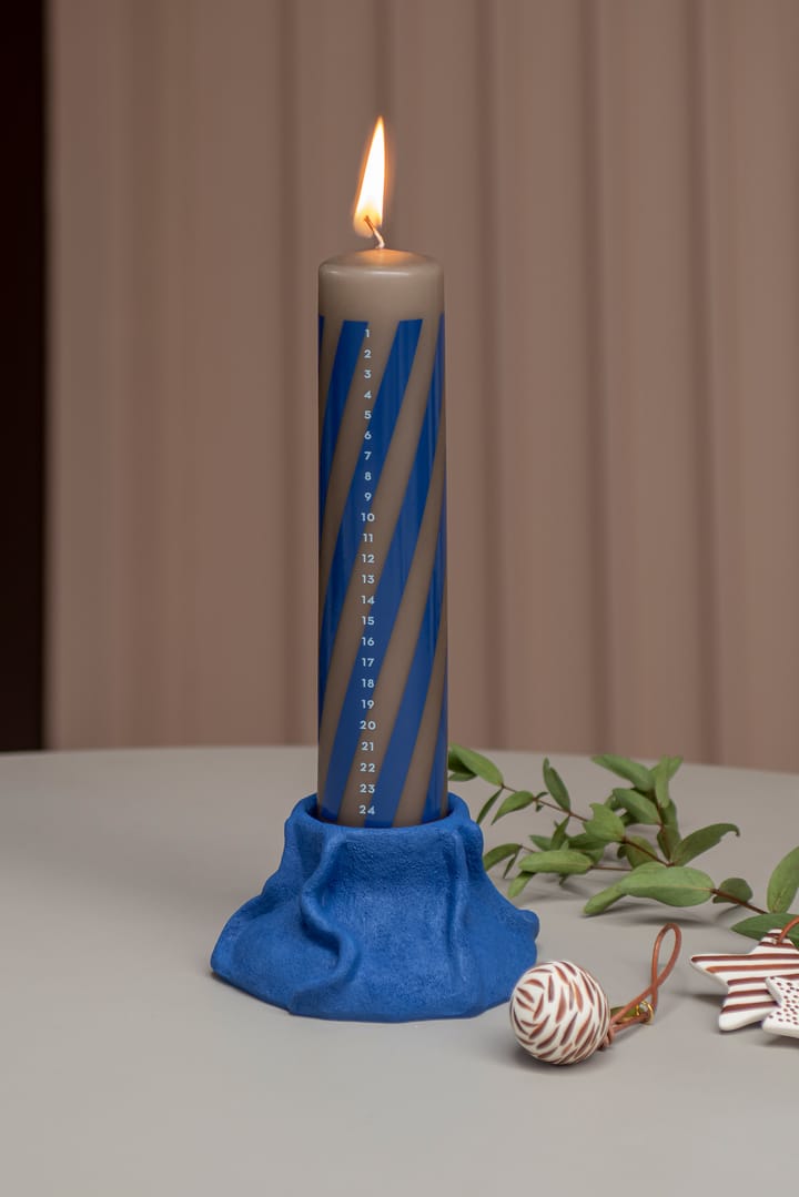 Candela dell'Avvento Twentyfour 25 cm, Cobalto Mette Ditmer