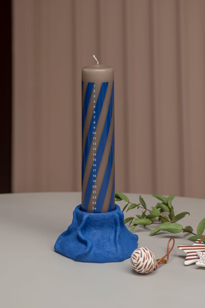 Candela dell'Avvento Twentyfour 25 cm, Cobalto Mette Ditmer
