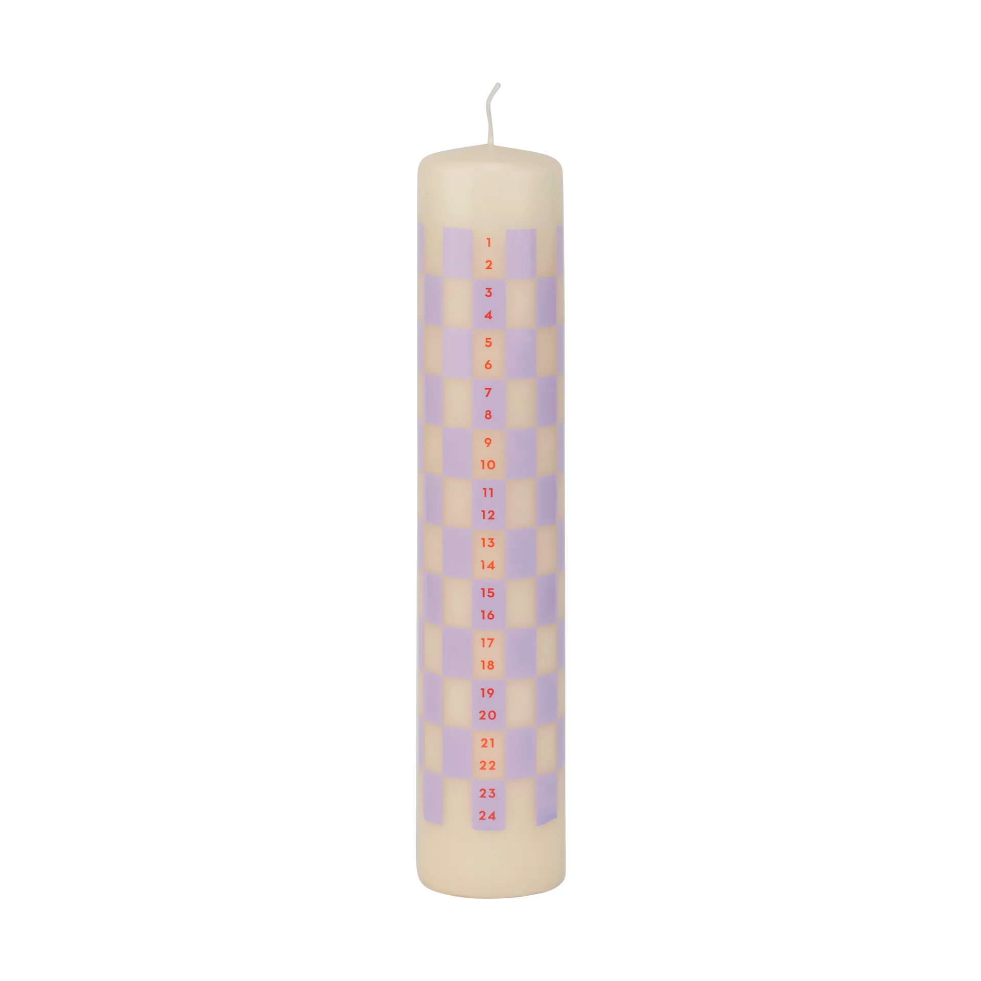 Candela dell'Avvento Twentyfour 25 cm, Lilla chiaro Mette Ditmer