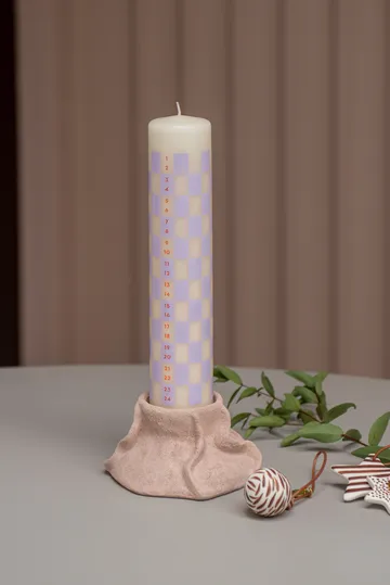 Candela dell'Avvento Twentyfour 25 cm - Lilla chiaro - Mette Ditmer
