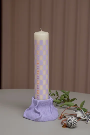 Candela dell'Avvento Twentyfour 25 cm - Lilla chiaro - Mette Ditmer