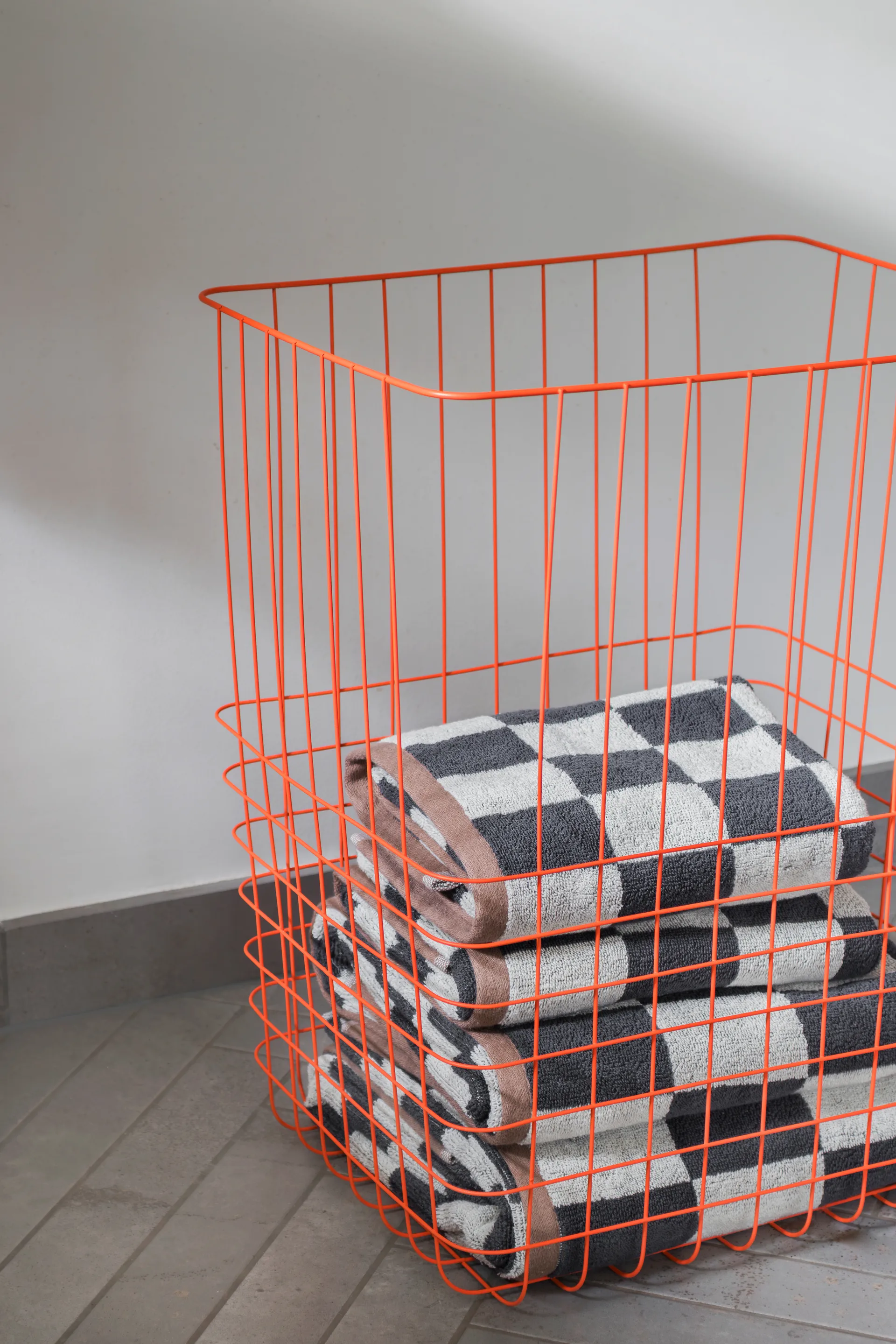 Cesta portaoggetti Store-it con sacco in cotone grande, Arancio Mette Ditmer
