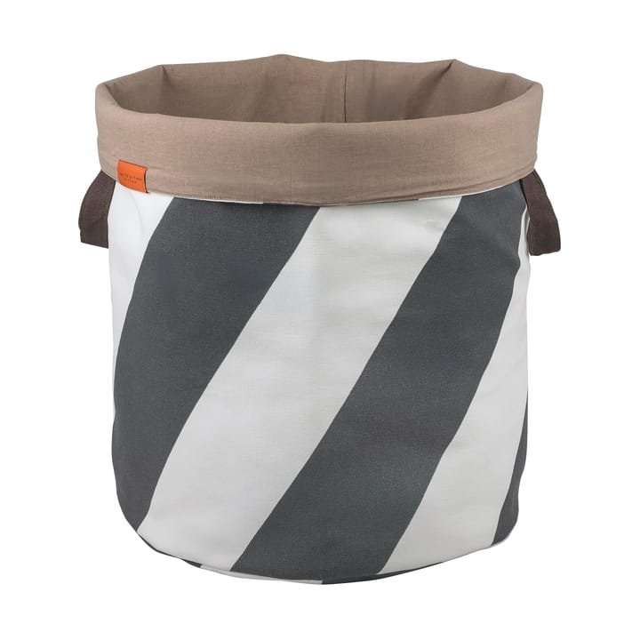 Cesto portabiancheria Diagonal Ø40x50 cm - Dark grey-off-white - Mette Ditmer