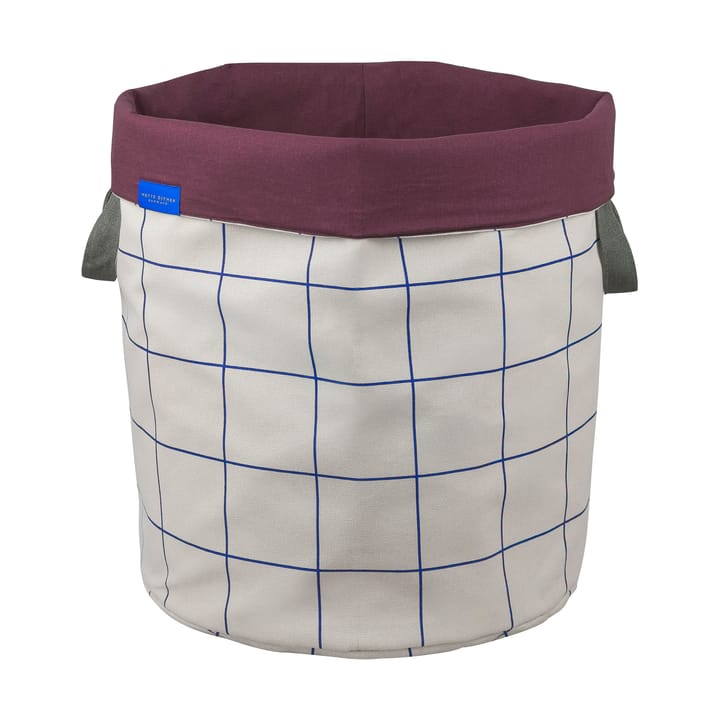 Cesto portabiancheria Mesh Ø40x50 cm - Cobalto-sabbia - Mette Ditmer