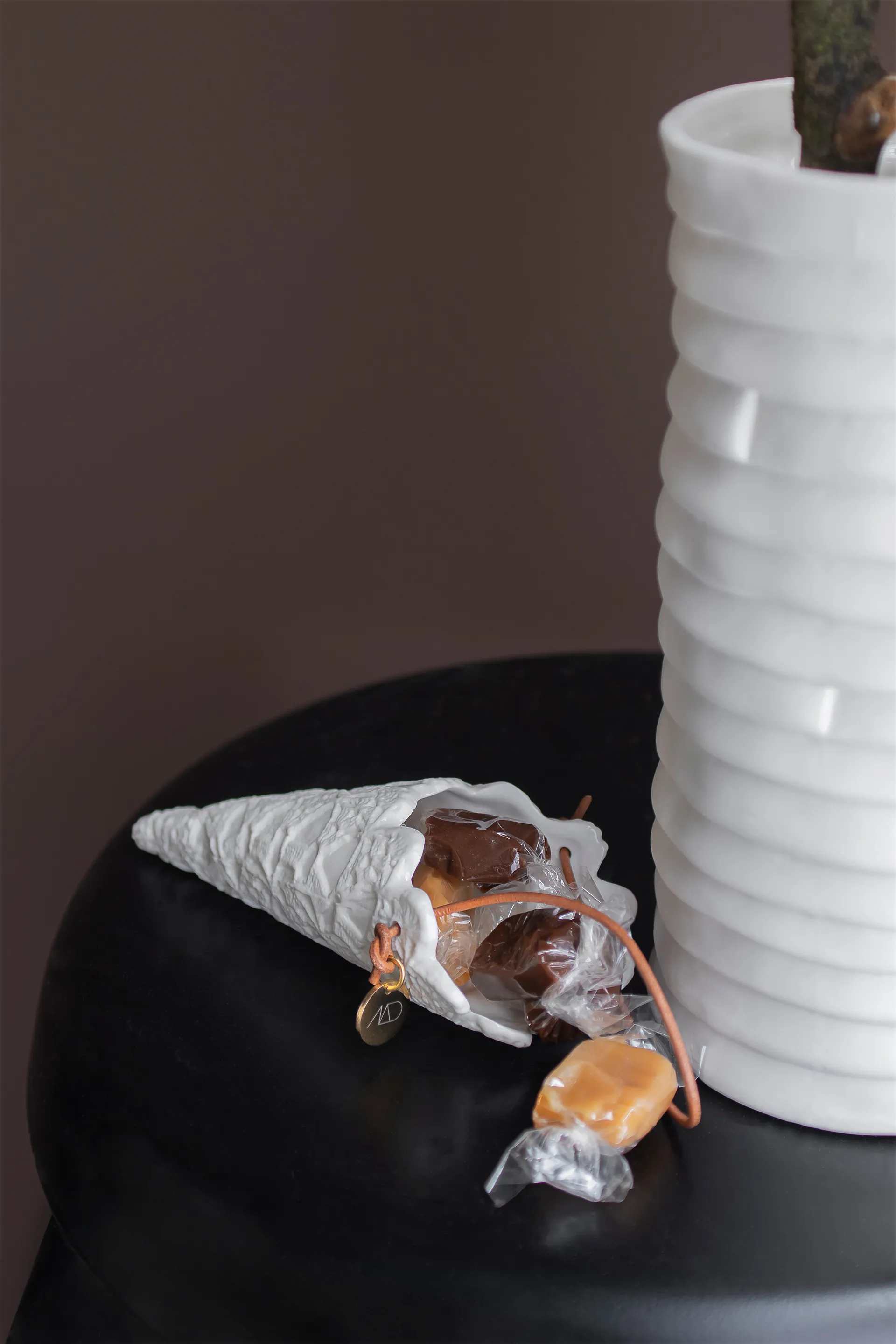 Cono di Natale Lace, confezione da 2, Bianco sporco Mette Ditmer