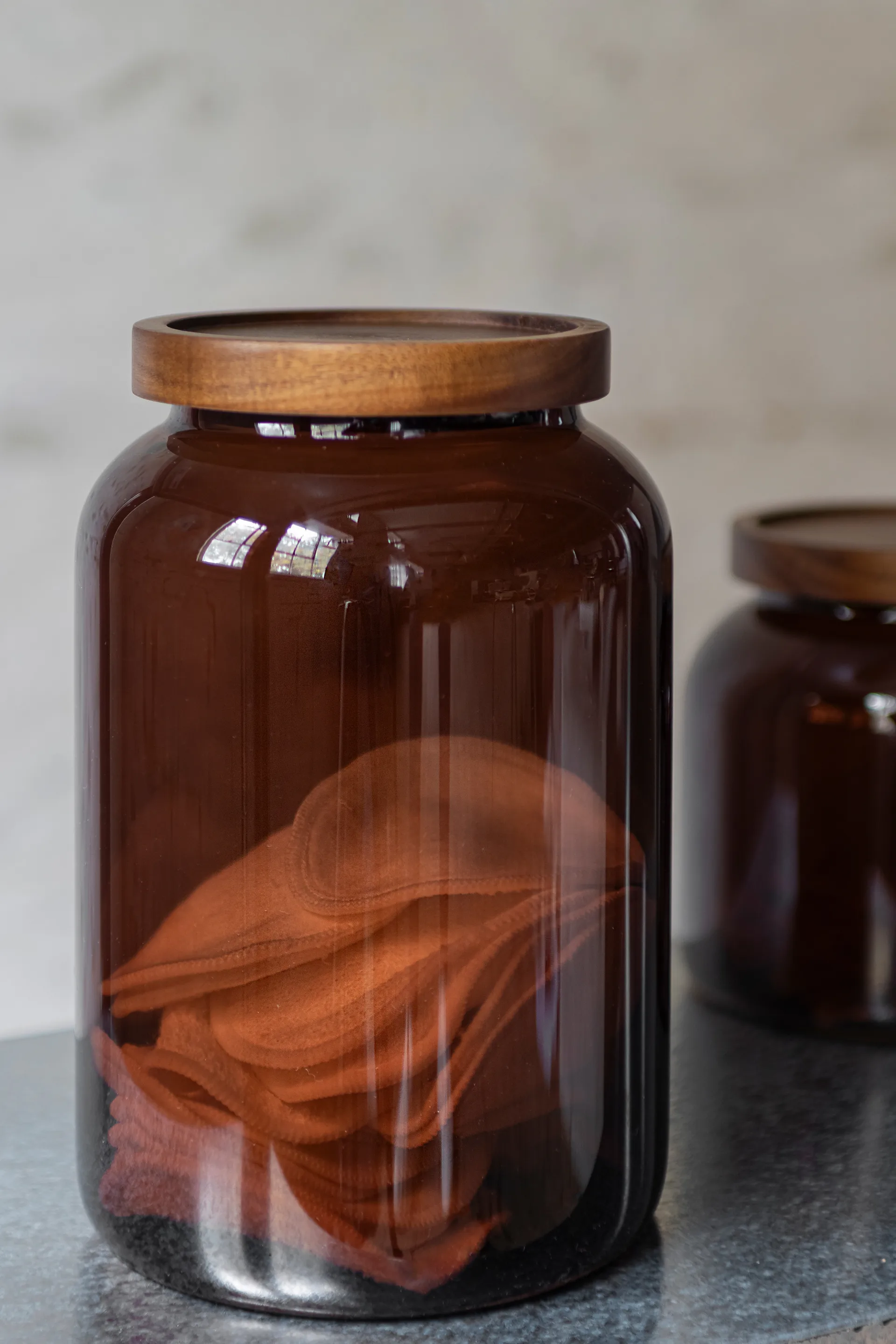 Contenitore Luna con coperchio grande 20 cm, Marrone Mette Ditmer