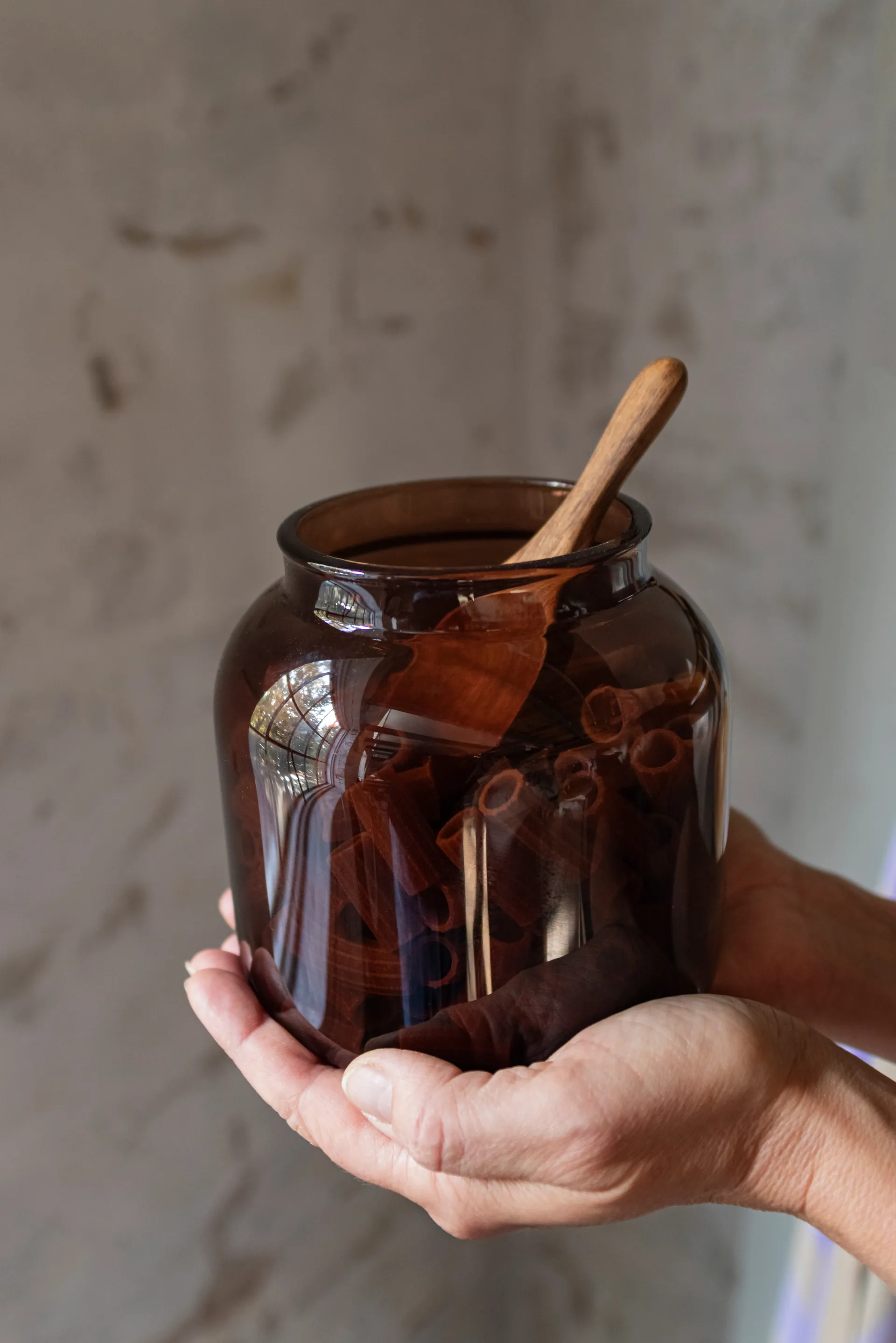 Contenitore Luna con coperchio piccolo 13 cm, Marrone Mette Ditmer